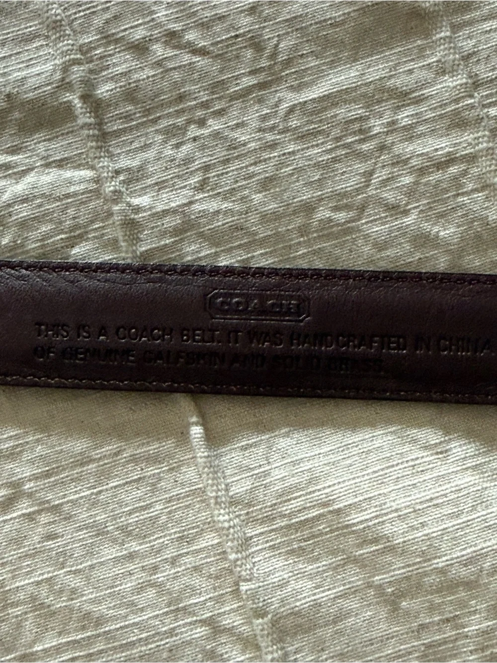 Coach black leather belt w silver hardware S
